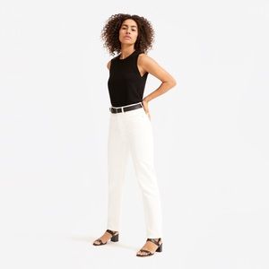 NWT White High Waisted Everlane Mom Jeans
